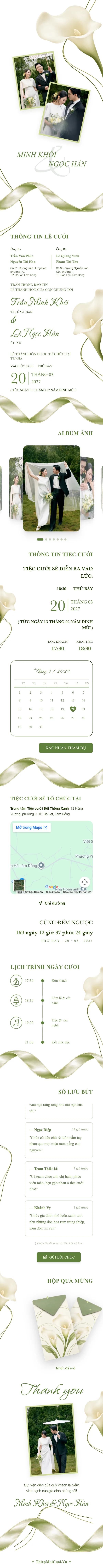 Preview mẫu thiệp Lụa Xanh