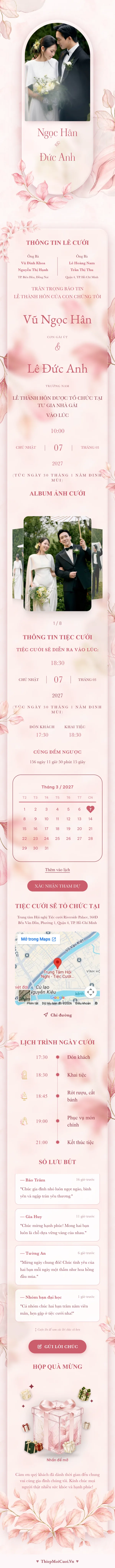 Preview mẫu thiệp Vườn Hồng